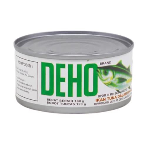 DEHO Chunk Light Tuna in Oil 180gr / Ikan Tuna Dalam Kaleng