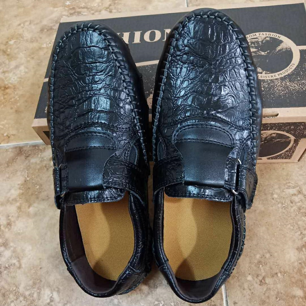 COD Import Sepatu Santai Casual Pria Pantifel Anti Slip Kantor Sepatu Slip On Tanpa Tali Cowok Keren Sepatu Kantor 054