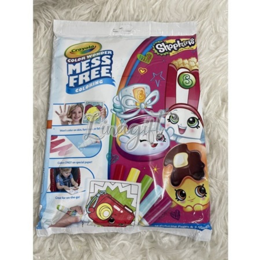 COLORING SET CRAYOLA MESS FREE - MEWARNAI SPIDOL MOTIF ANAK ANAK