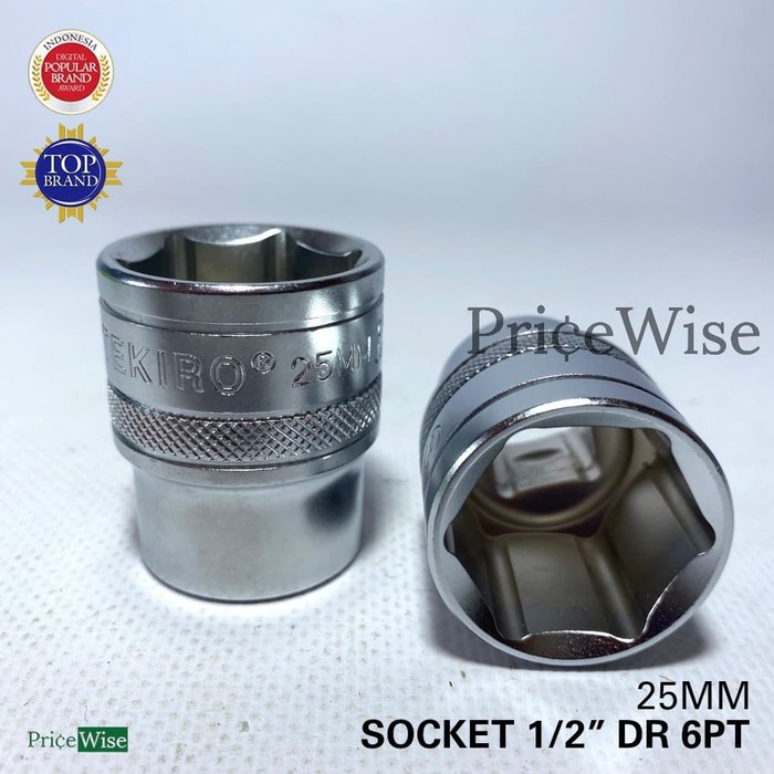 Mata Kunci Sok 1/2 Dr 6pt 25 Mm Tekiro / Mata Sock / Socket