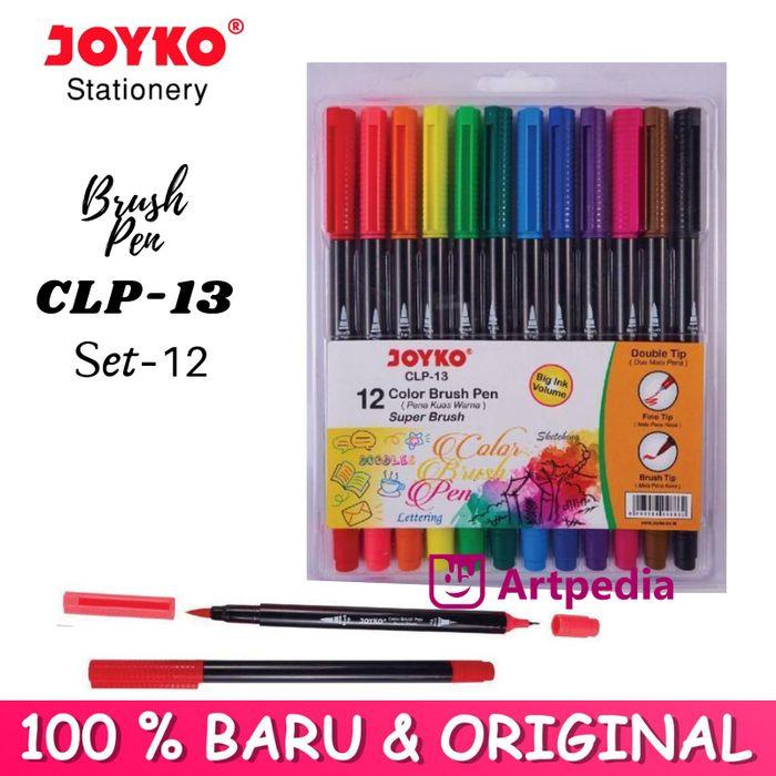 

Brush Pen Joyko 12 Warna CLP-13 ( Dua Mata Pena ) Joyko CLP-13 Set 12