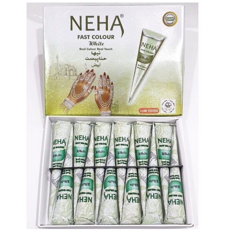 Heena/Henna/Hena Magic NEHA BPOM Warna Maroon White Hitam Cherry Halal Herbal Pernikahan Golecha