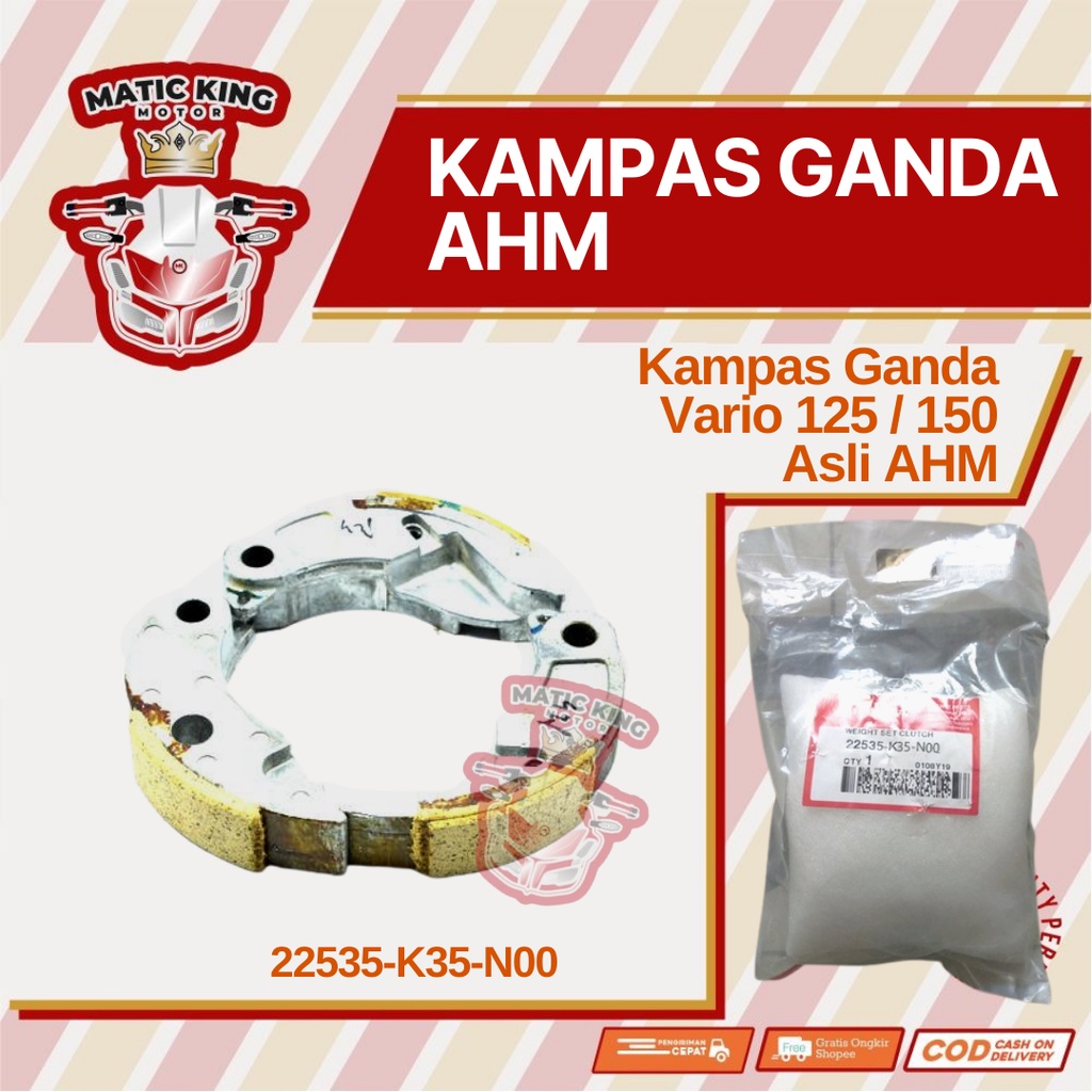 Kampas ganda kopling Vario PCX 125 150 160 asli AHM 22535-K35-901-N00