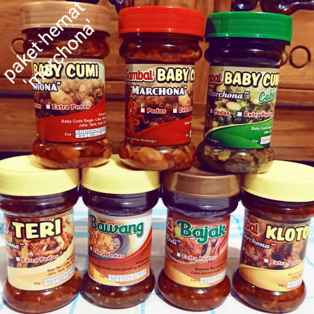 

Paket hemat marchona (7macam sambal )