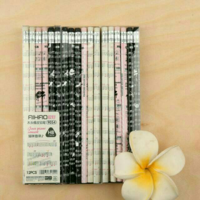 

Music pencil - pensil HB motif musik #1