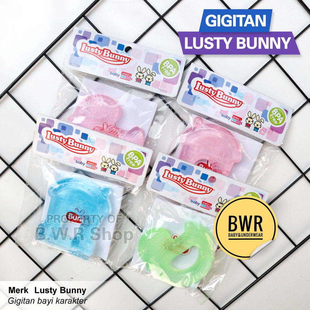 Gigitan LUSTY BUNNY | Mainan Gigitan Pertumbuhan Gigi Bayi Karakter Animal | Bwr IX