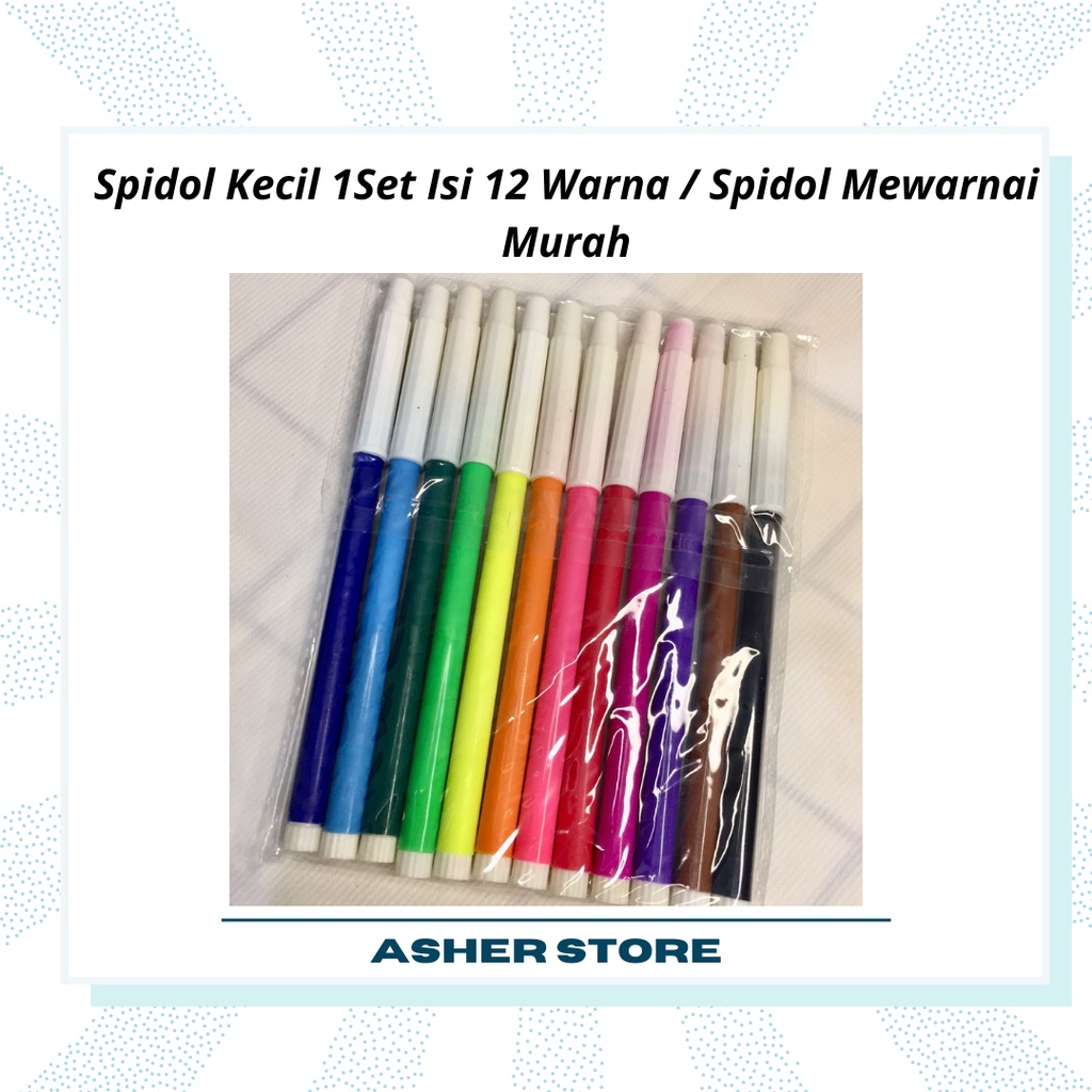 

Spidol Kecil 1Set Isi 12 Warna / Spidol Mewarnai Murah