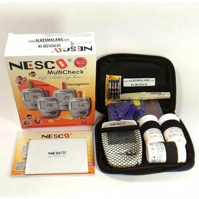 Nesco Multicheck 3 in 1 Alat Cek Kolestrol Gula Darah Asem Urat