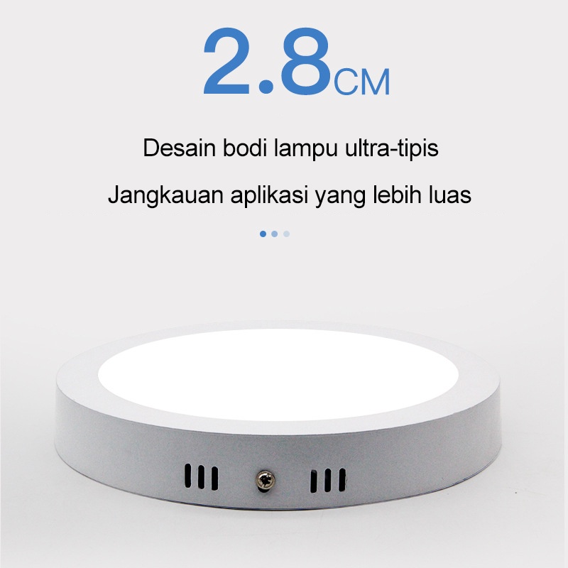 Golden LED Panel Light 6W 12W Hemat Energi