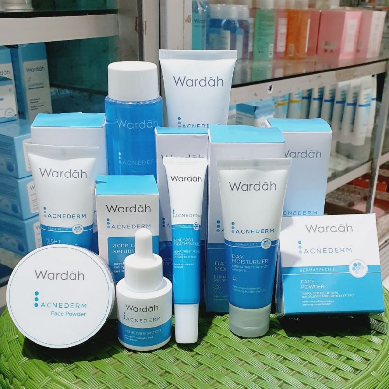 (BISA COD) PROMO Paket Skincare Wardah Acnederm Series || Paket Acne || Bebas Jerawat || Paket 7 in 