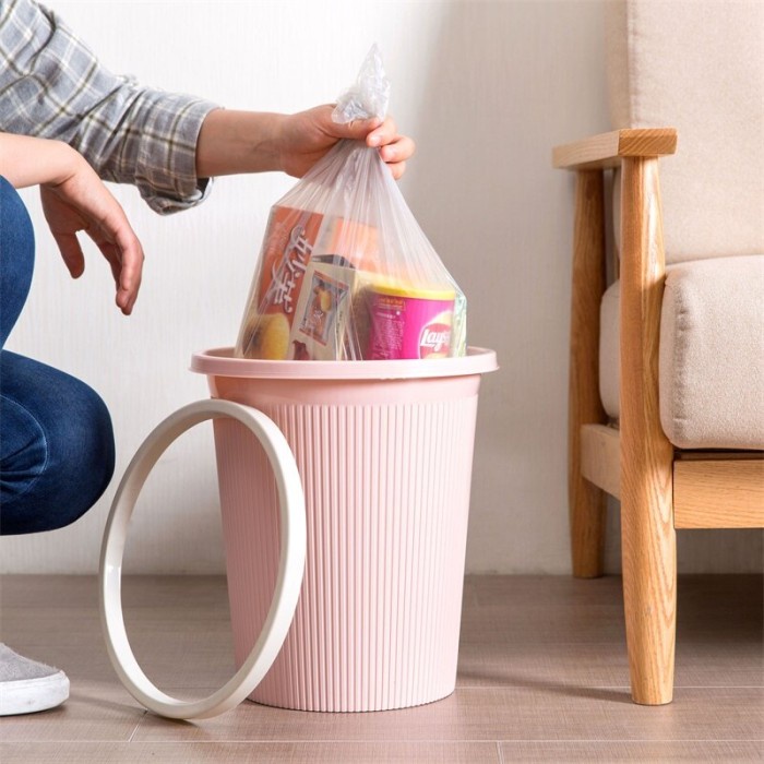 Tempat Tong Sampah Drum Kantor Dapur Jepit Tempat Plastik Gulung Roll