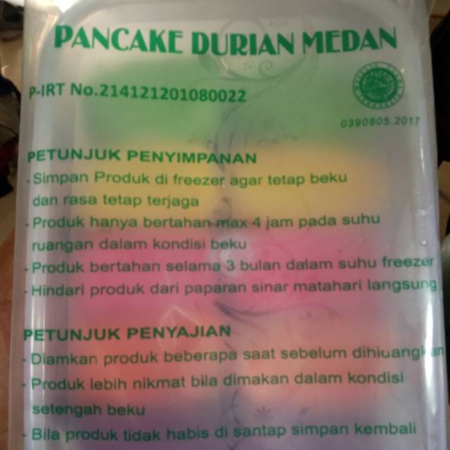 

Pancake durian medan Rp. 40.000