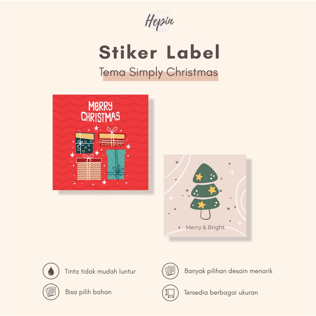 

Cetak Stiker Tema Natal SIMPLY CHRISTMAS - Stiker Hampers - Stiker Kemasan Packaging Natal