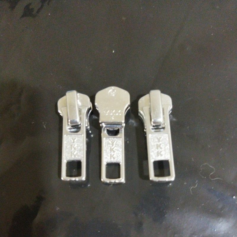 Kepala Resleting YKK Metal Besi Nomor 5 No.5 Silver Nikel