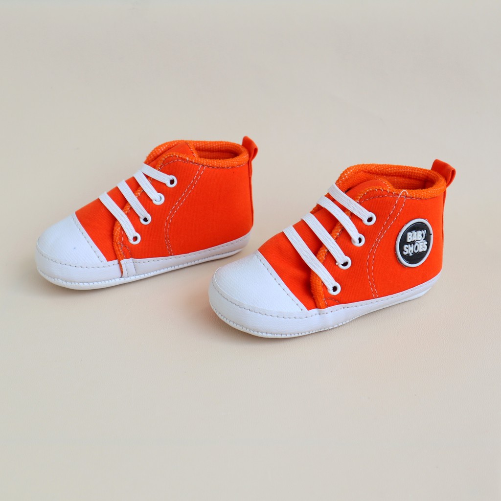 Sepatu Anak Bayi Laki - laki 0 - 12 Bulan Bahan Kanvas kain Motif Baby Shoes