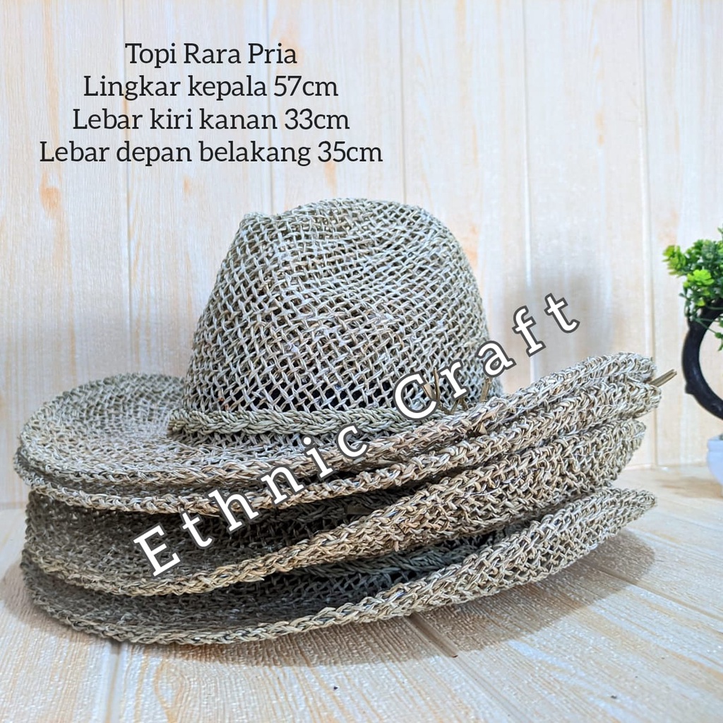 TOPI RARA PRIA TOPI ANYAMAN TOPI PANDAN TOPI PANTAI