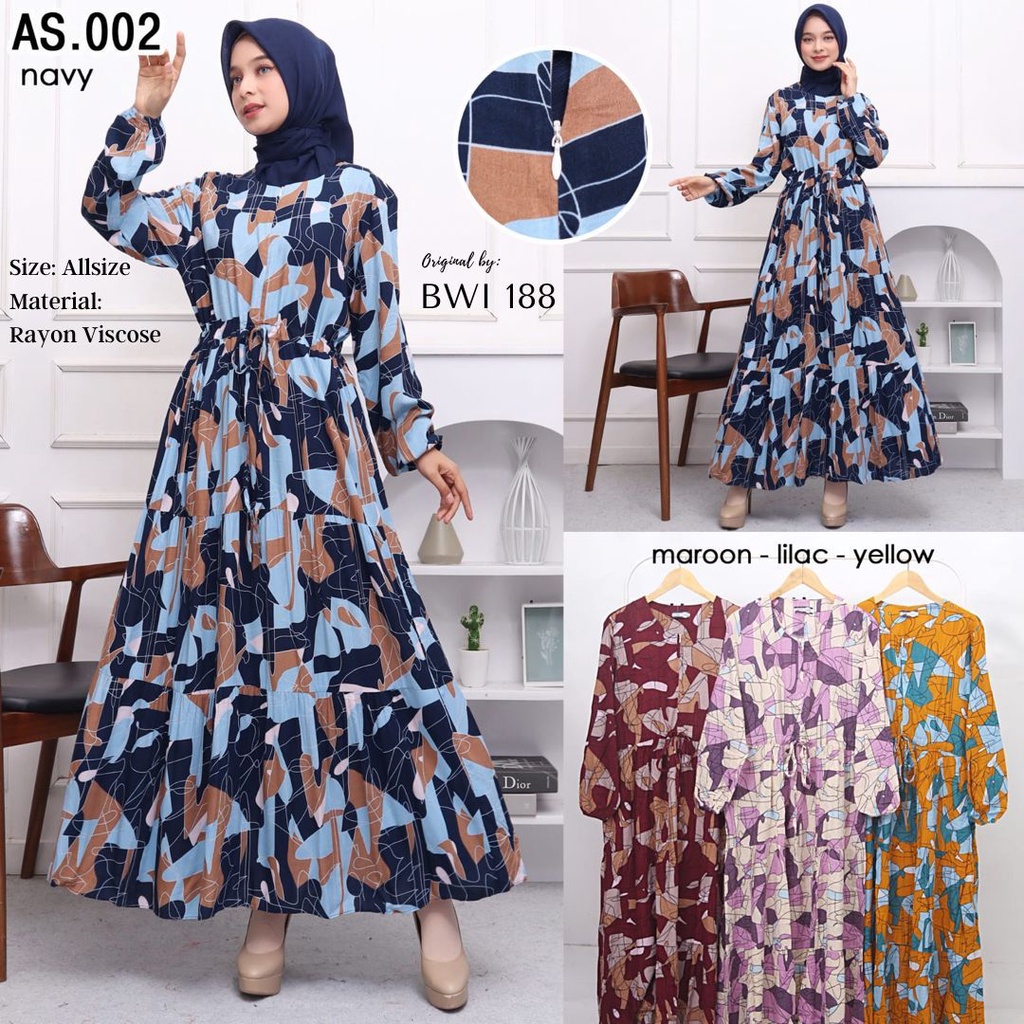 Gamis Rayon Viscose ALL SIZE BWI188