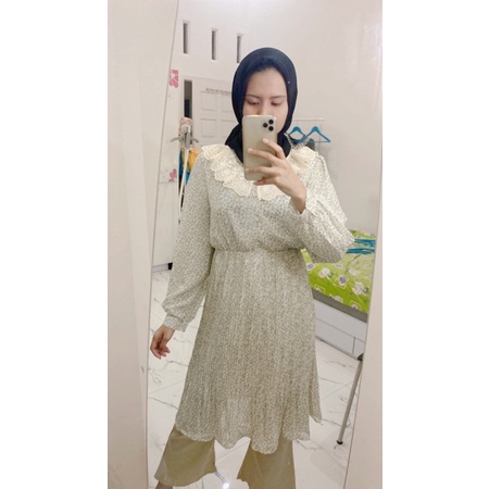 tunik korea import bunga kecil