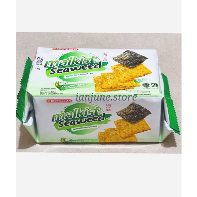 

Biskuit Khong Guan Malkist Seawed 135gr / Biscuit Rumput Laut