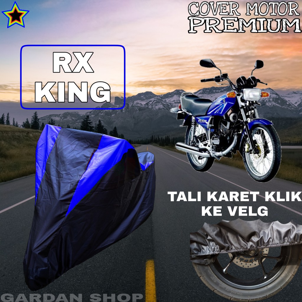 Sarung Motor RX KING Hitam BIRU Body Cover Rx King PREMIUM