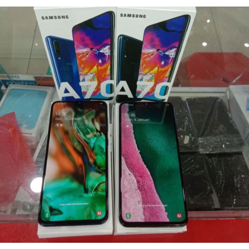 SAMSUNG A70 6/128 & 8/128 SECOND FULLSET ORI BEKAS GARANSI RESMI