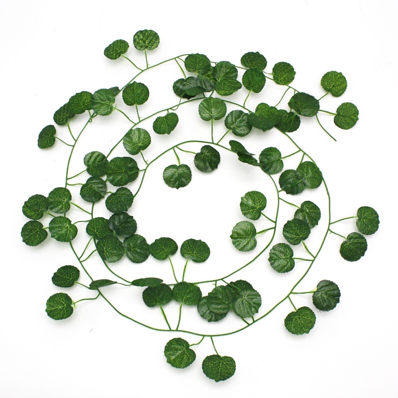 Satu7an PBP46 Daun Rambat Plastik Artificial Tanaman Hias Urai Gantung Dekorasi Lamaran Dinding-DAUN BEGONIA