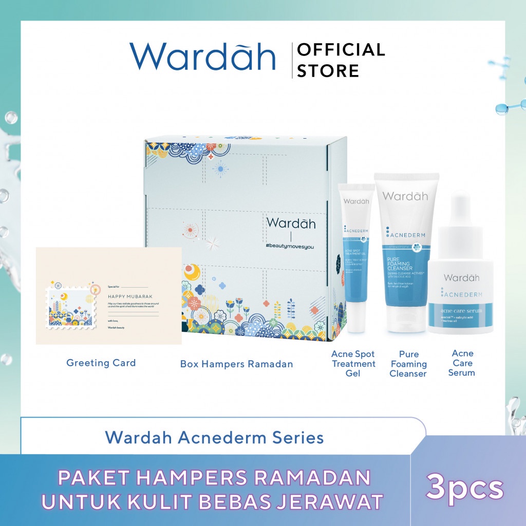 Jual Wardah Acnederm Series (Serum, Foam Cleanser, Acne Spot Gel