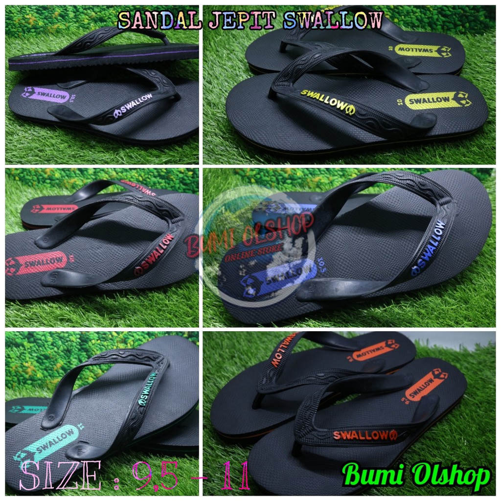 SANDAL JEPIT SWALLOW BLACK PEARL M02 CUCI GUDANG/ SANDAL SEHARI HARI SANDAL RUMAH CEWEK COWOK WANITA
