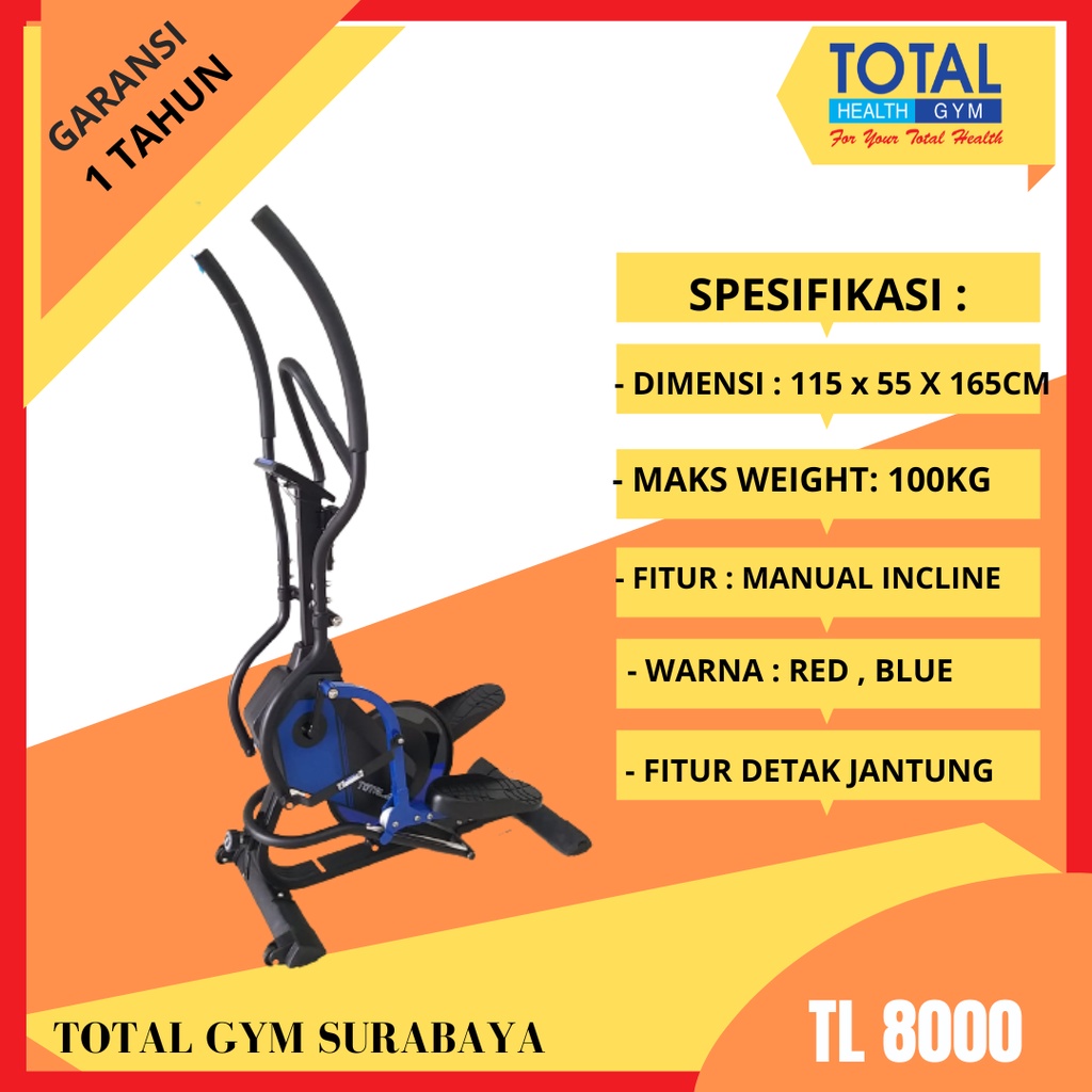Sepeda Magnetik Elliptical bike Crossrainer TL 8000 Alat olahraga TL8000