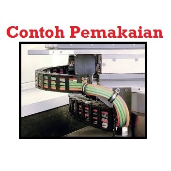 [HAEBOT] Kabel Cable Drag Chain Wire Carrier 18x37 mm CNC Semi Enclosed Open Type Plastic Industri Mekanik Towline Mesin Pembawa Rantai Kabel 18 x 37