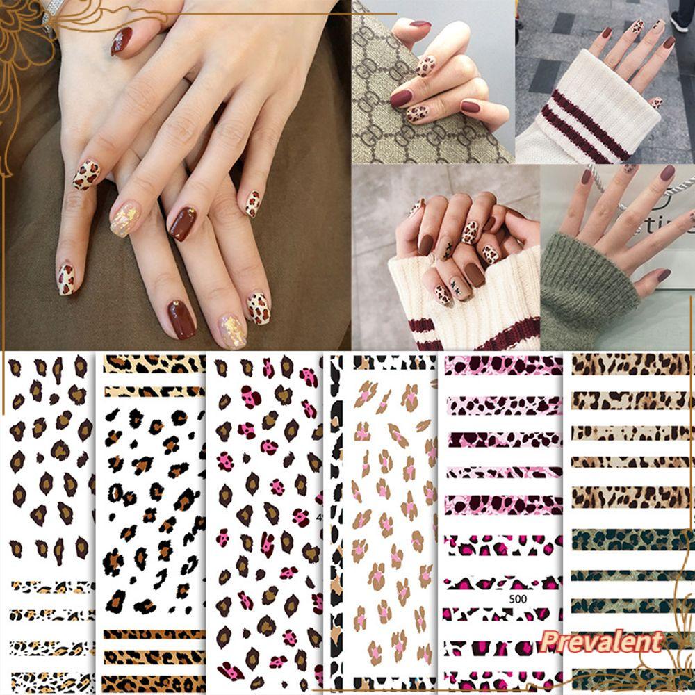 Stiker Kuku Motif Print Hewan Untuk Aksesoris Manicure