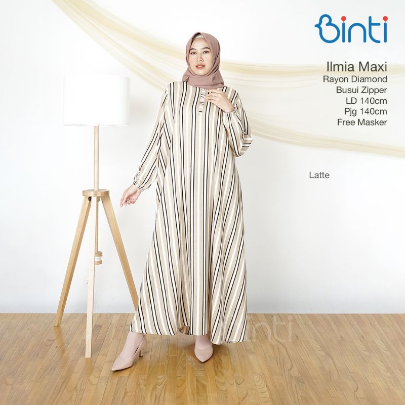 ilmia Maxi jumbo gamis jumbo gamis rayon diamond ld 140 by binti