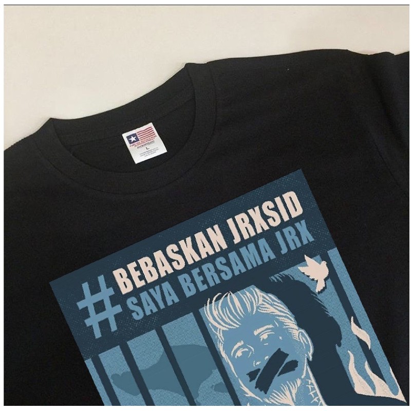 Kaos Polos Bebaskan JRX SID, Saya Bersama JRX