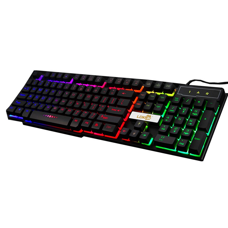 Keyboard Laptop Kabel Dengan Lampu RGB