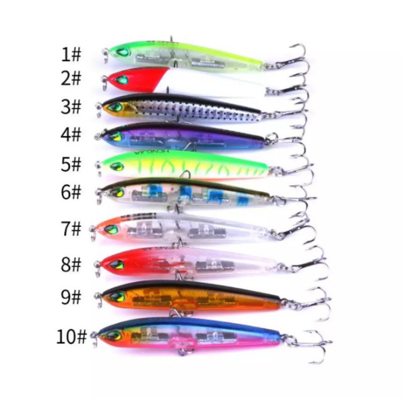 1 pcs Hard Pensil Fishing Lure Sinking 7.5 cm 9 gram