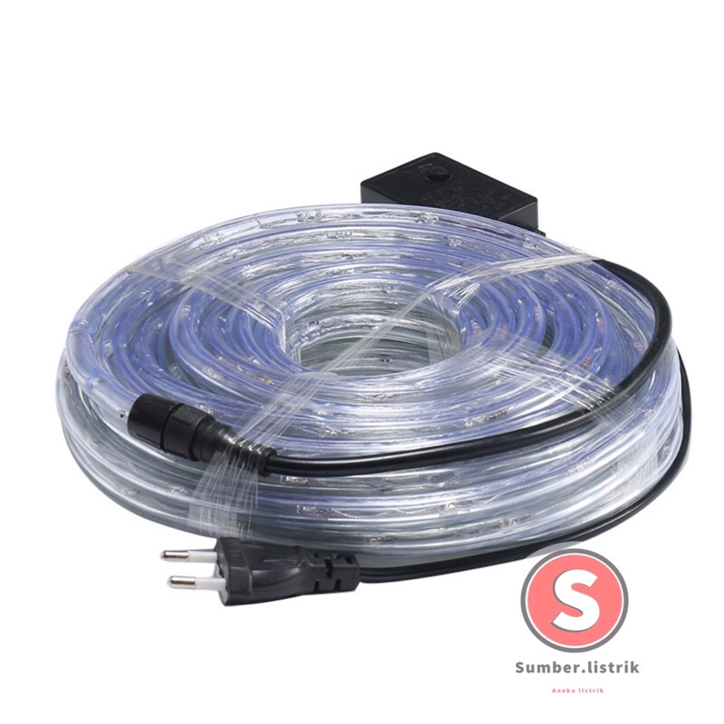 Sumber Listrik lampu led selang 10m bulat warna warni/ rope light /lampu dekorasi  10m  colorful