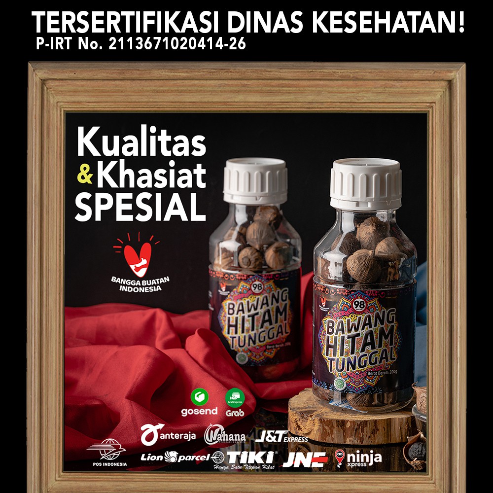 

SPESIAL Black Garlic/Bawang Hitam Tunggal - Herbal BERKHASIAT - 200g