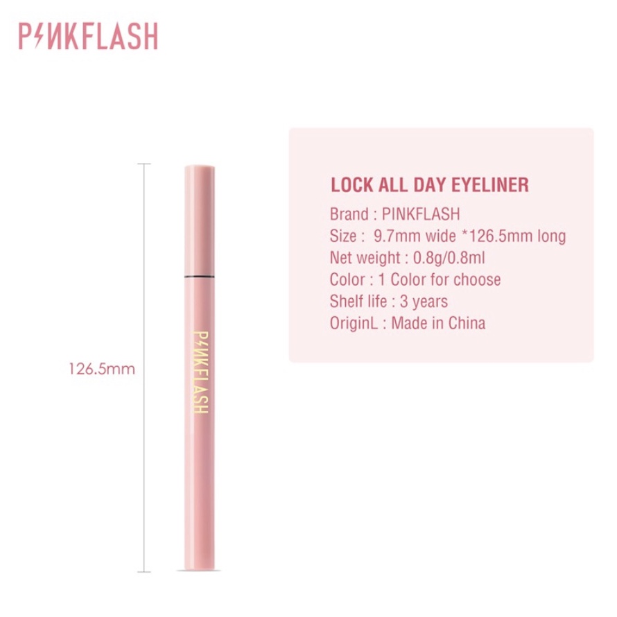 PINKFLASH Eyeliner Tahan Lama Hitam Pigemented Anti Air OhMyLine PF008