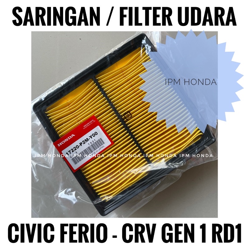 17220 P2M Saringan Air Filter Udara Honda Civic Ferio 1996 1997 1998 1999 2000 CRV GEN 1 RD1 2000 2001