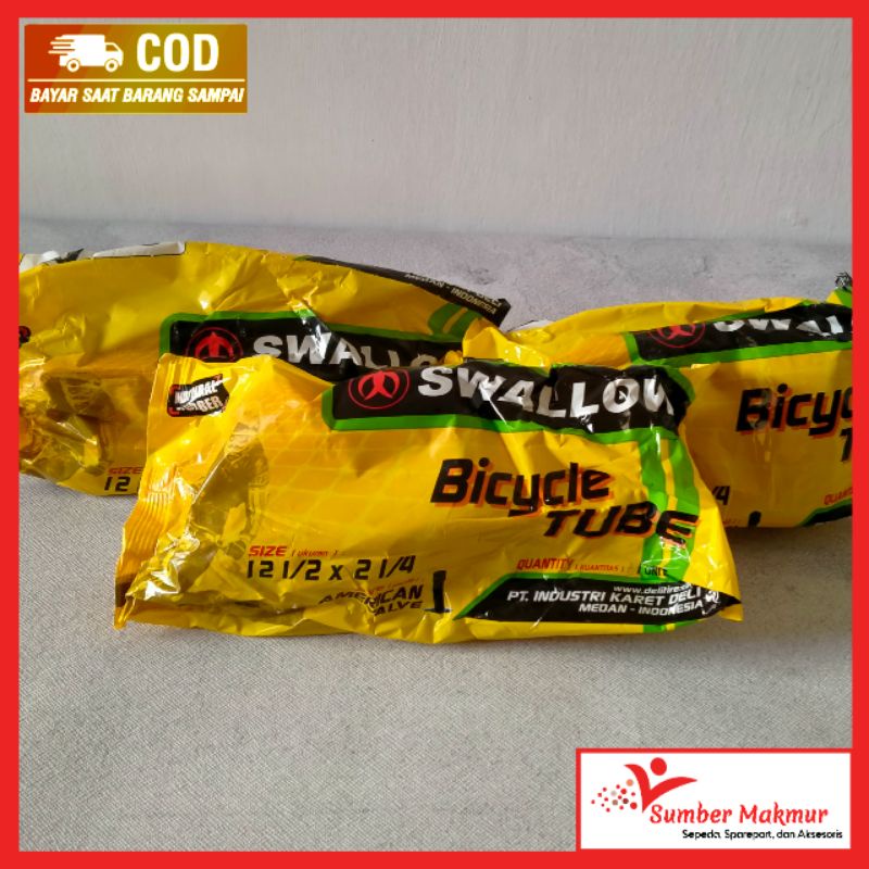 Ban Dalam Sepeda Anak Swallow Ukuran 12 1/2 x 2 1/4 (12 x 1.75 - 2.30)