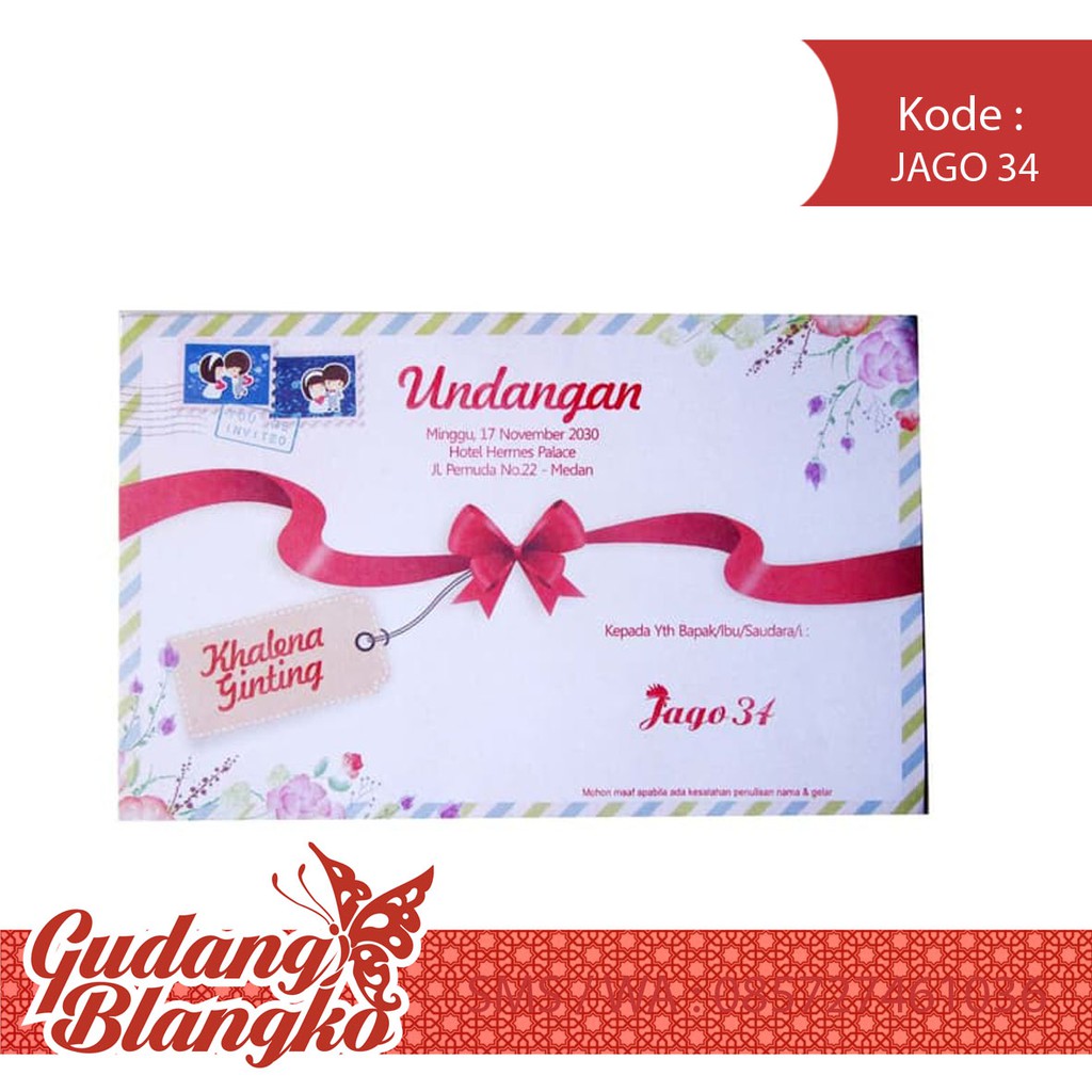 Blangko Undangan Jago 34 Isi 100 Harga Termurah