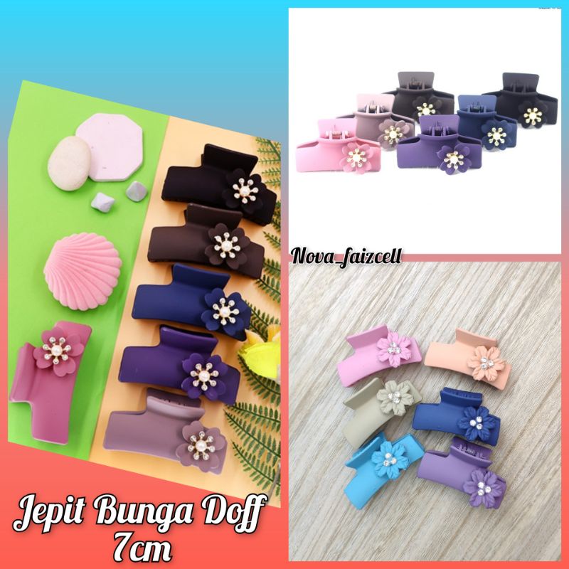 Jepit Bunga Doff Panjang 7cm Korea style
