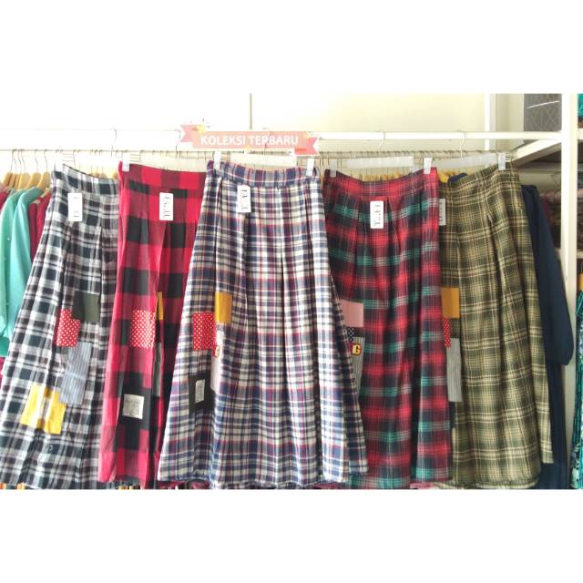 ROK FLANEL TARTAN ROK REMPEL