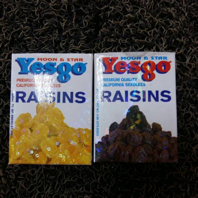 

RAISINS Yesgo PREMIUM QUALITY CALIFORNIA SEEDLEES 42,5 gr