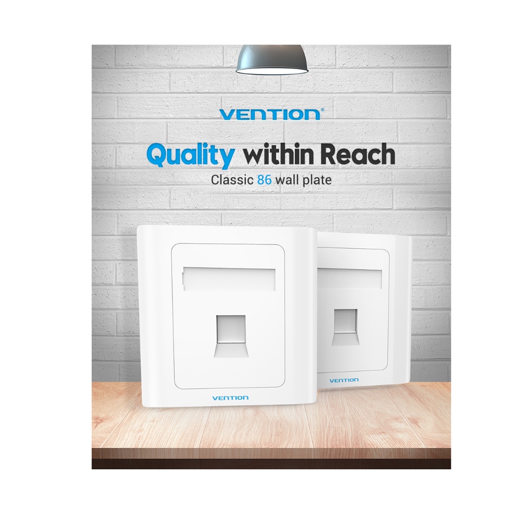 Vention Keystone Jack Wall Plate RJ45 UTP DINDING