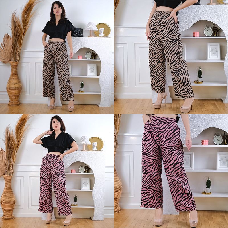 Celana Kulot Zebra / Kulot Animal / Kulot Sapi
