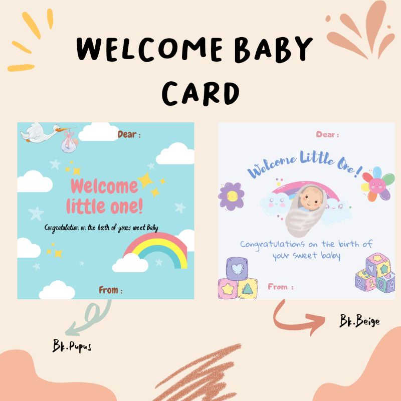KARTU MINI BORN DAY / HANGTAG BORN DAY HARI LAHIR BABY BORN HELLO BABY BAYI BOY BABY GIRL / WELCOME 