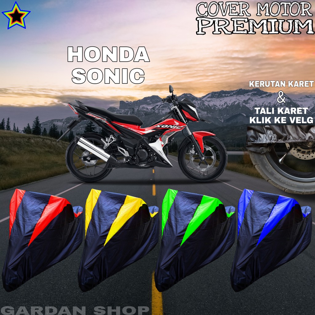 Sarung Motor HONDA SONIC Hitam KOMBINASI Body Cover Penutup Sonic PREMIUM