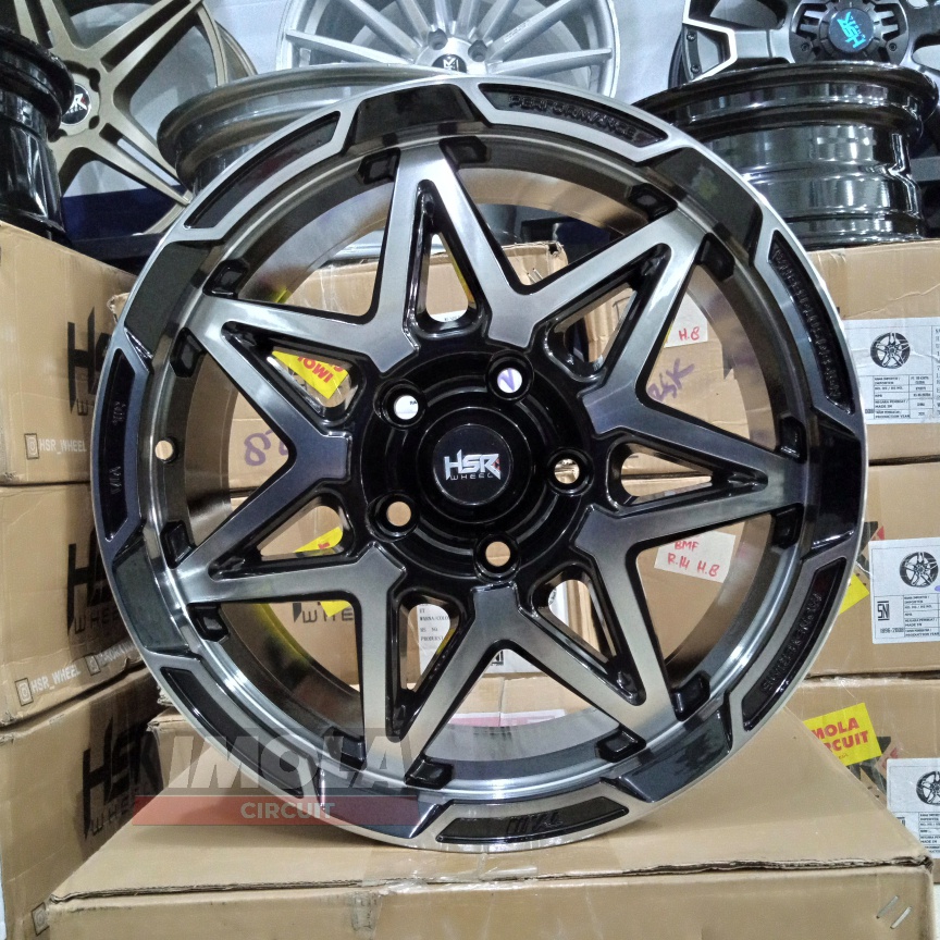 Jual velg mobil inova BRV ertiga ring 16 HSR wheel TRAGAH R16 lubang baut 5x114,3 Black polis lebar 
