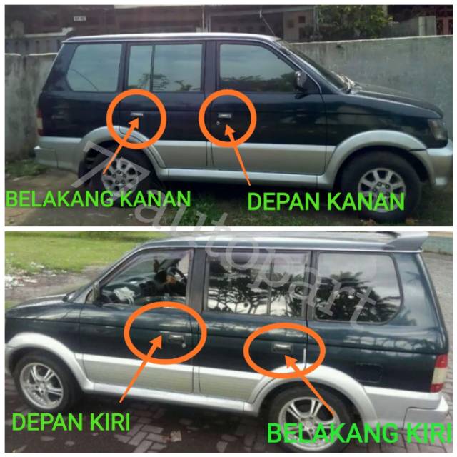 Handle pintu luar kuda full chrome harga satuan